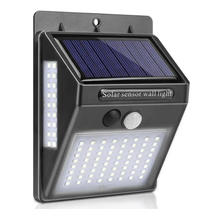 

100LED Solar Power Motion Sensor Wall Light Outdoor Garden Security Lamp Light Induction For Courtyard Garden Road Convenient
