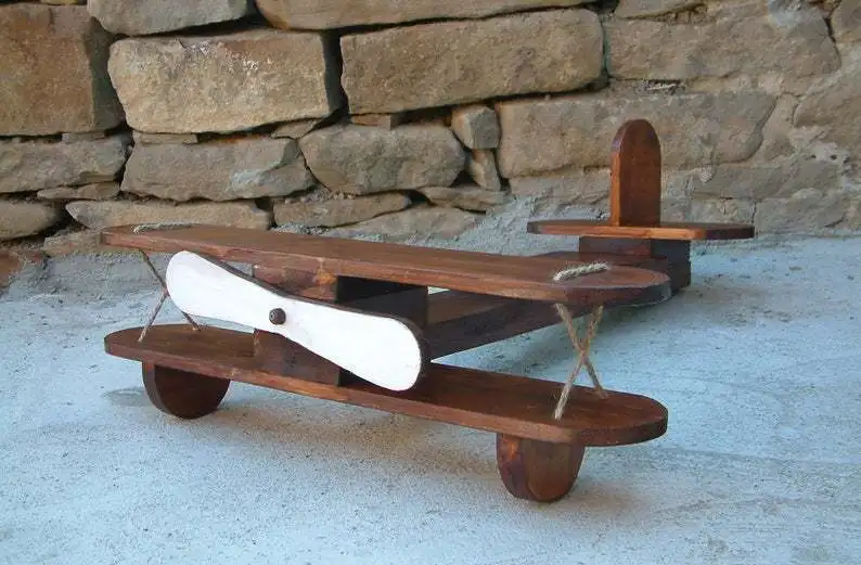 Baby Photography Props Posing Props Mini Wooden Plane Baby Shoot Accessories Retro Plane The Hundred Day Photo Creative Props