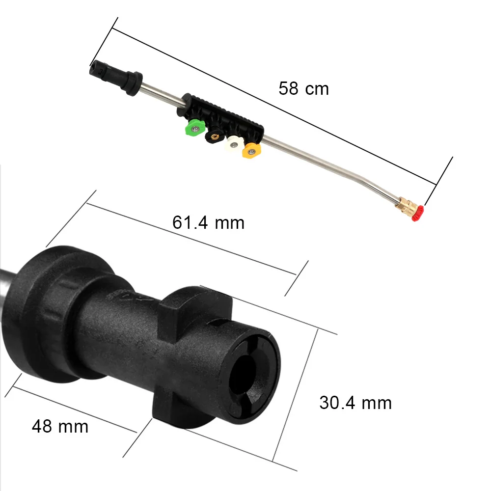 Инструмент для чистки автомобилей пульверизатор воды копье быстрые наконечники распылителя вращающаяся Форсунка уход за автомобилем высокого давления шайба палочка для Karcher K-series