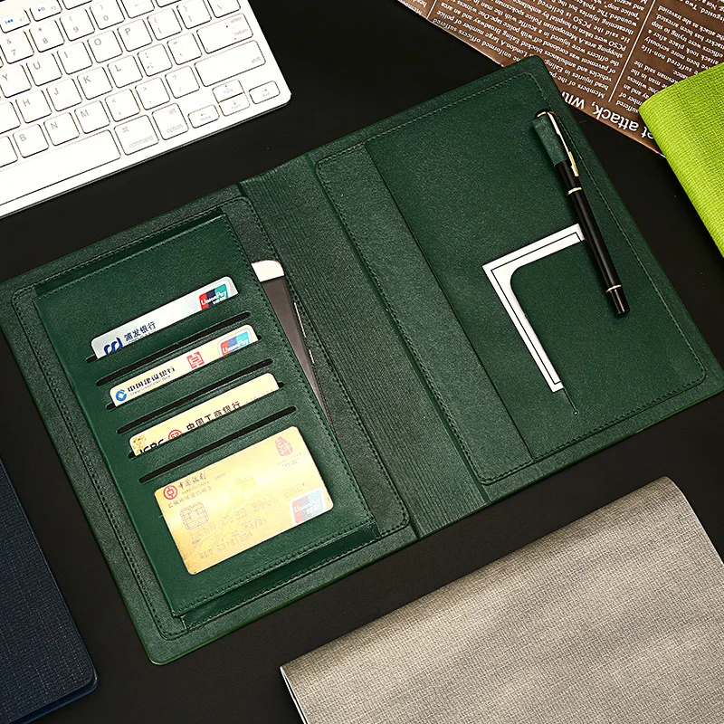A5 Padfolio буфер обмена Папка Держатель для карт бизнес кожаный Органайзер для школы и офиса органайзер 6 кольцо Биндер менеджер блокнот