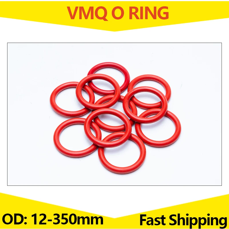 VMQ 실리콘 고무 O-RING 씰링 링 수리, 스켈레톤 개스킷 O 링 와셔, WD CS 4mm OD 12mm - 350mm