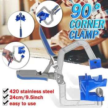 

Multifunctional 90 Degree Right Angle Woodworking Clamp Picture Frame Corner Clip Quick Fixed Corner Holder Woodworking Tools