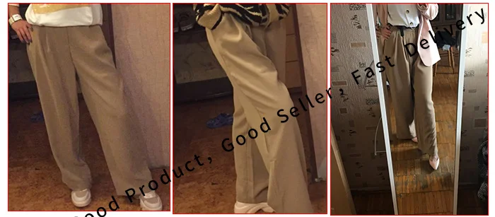 Trouser For Women High Waist Causal Loose Wide Leg Pants Female Autumn Korean Fashion Elegant Tide