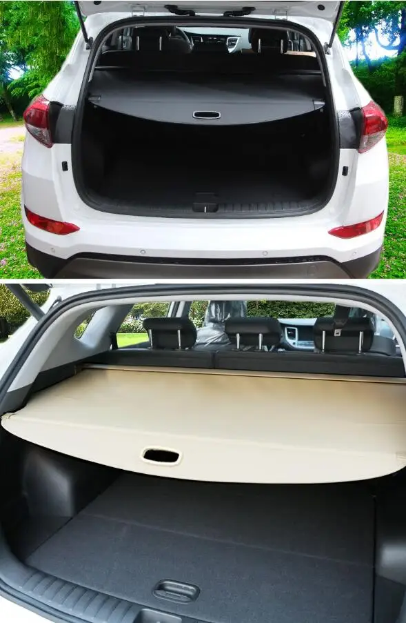 Для HYUNDAI Tucson Задняя Крышка багажника грузовой щит высокого качества черный бежевый авто аксессуары