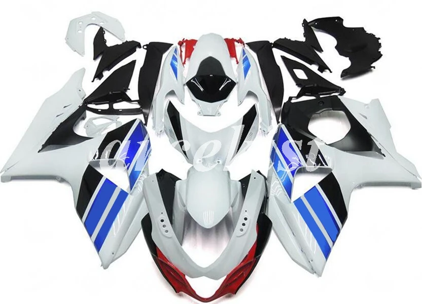 ABS Обтекатели комплект подходит для suzuki GSX-R1000 K9 2009 2010 2011 2012 2013 09, 10, 11, 12, 13, 14, 15, 16 лет корпус белого и синего цвета