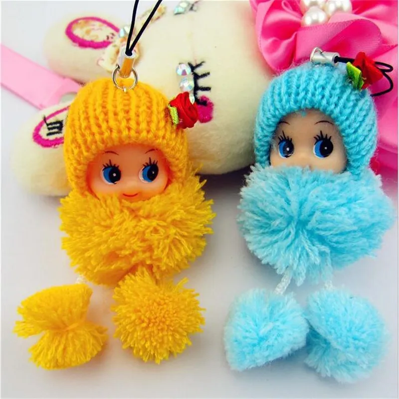 

2Pcs Size 8Cm Hat Girl Plush Toys Fashion Confused Doll Pendants Are Cute Clown Wholesale Multiple Colors Available