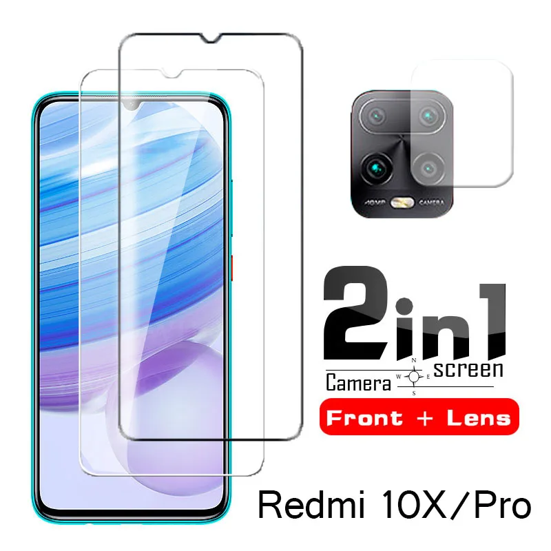 Защитное стекло 2 в 1 для Xiaomi Redmi 10X Pro 5G закаленное объектива камеры Xiami 10 X 5g 10xPro |