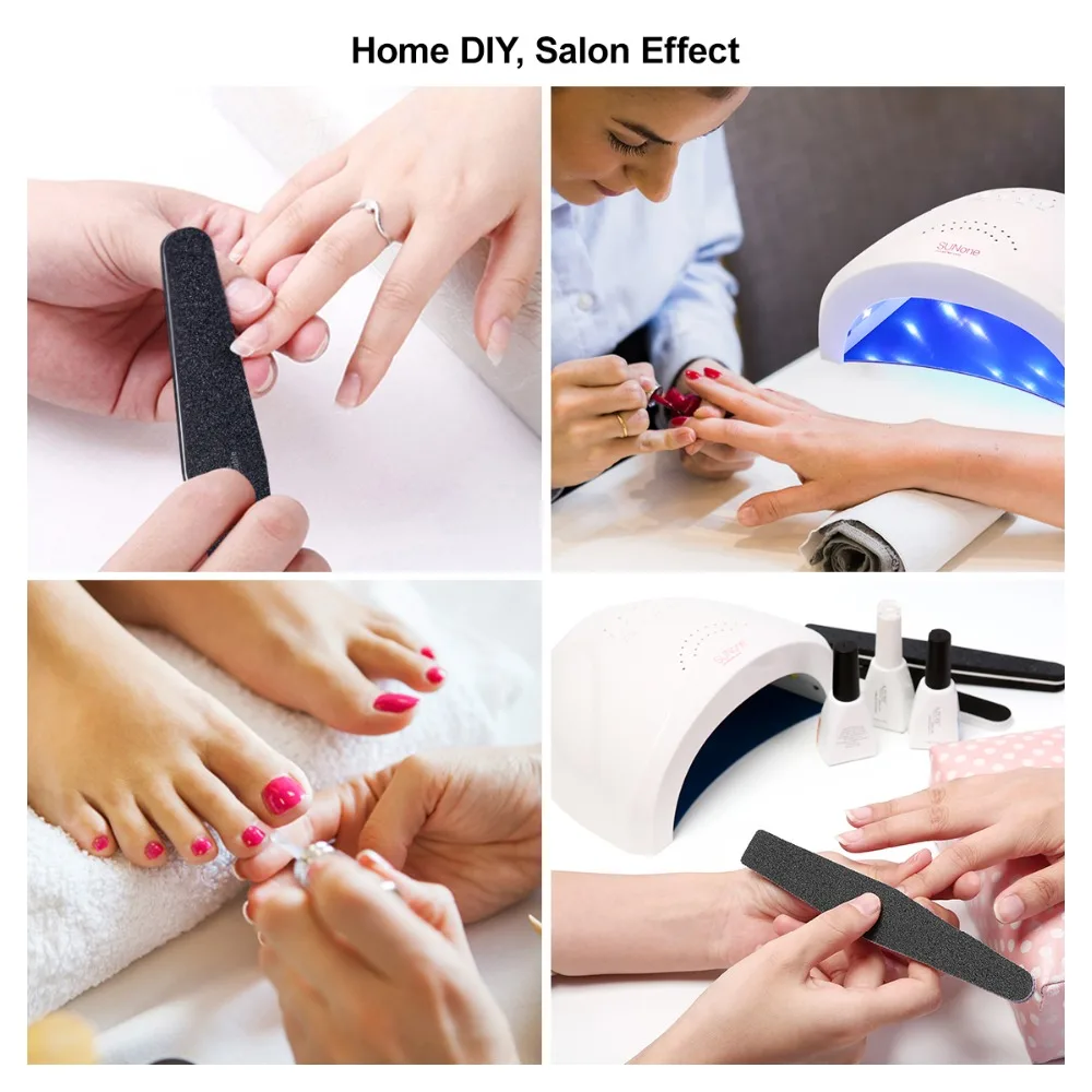 Modelones 7Pcs/Lot Nail Lamp Semi Permanent Led Gel Polish Kits Smart Sensor 36W/48W UV Lamp Nail Cure Machine Gel Lacquer Kits