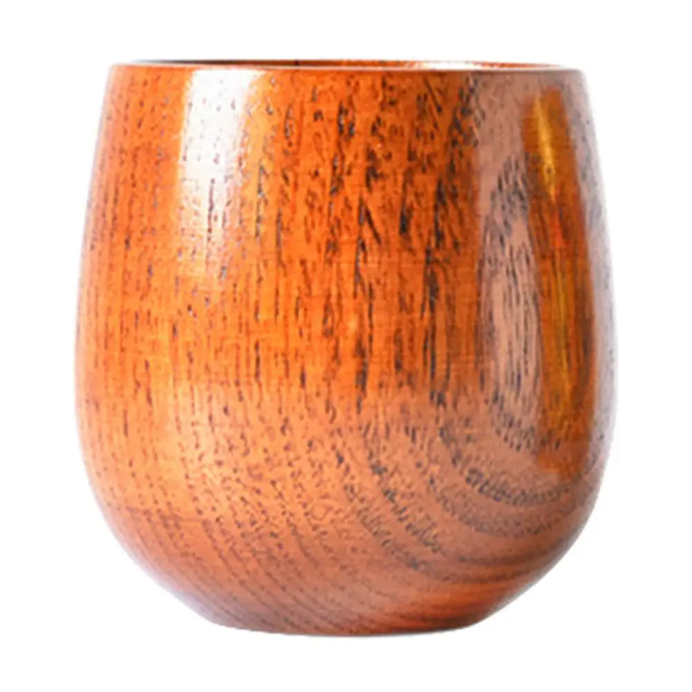Tea cup 180ml Home Japanese Style Natural Wood Tea Cups Water Cup Wood Round Tea Cups Green Natural Pure Handmade Yerba Mate Cup Mug
