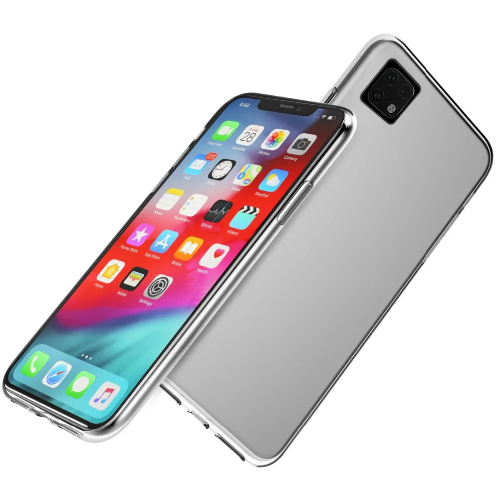 Для iphone 11 Pro Max чехол 6,5 тонкий мягкий прозрачный ТПУ Прозрачный Силиконовый противоударный чехол для iphone 11 6,1 11 pro 5,8 чехол
