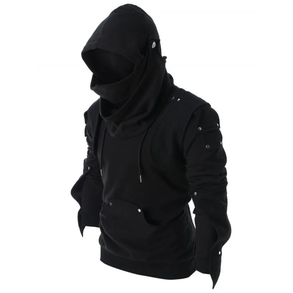 men's hoodie retro elbows