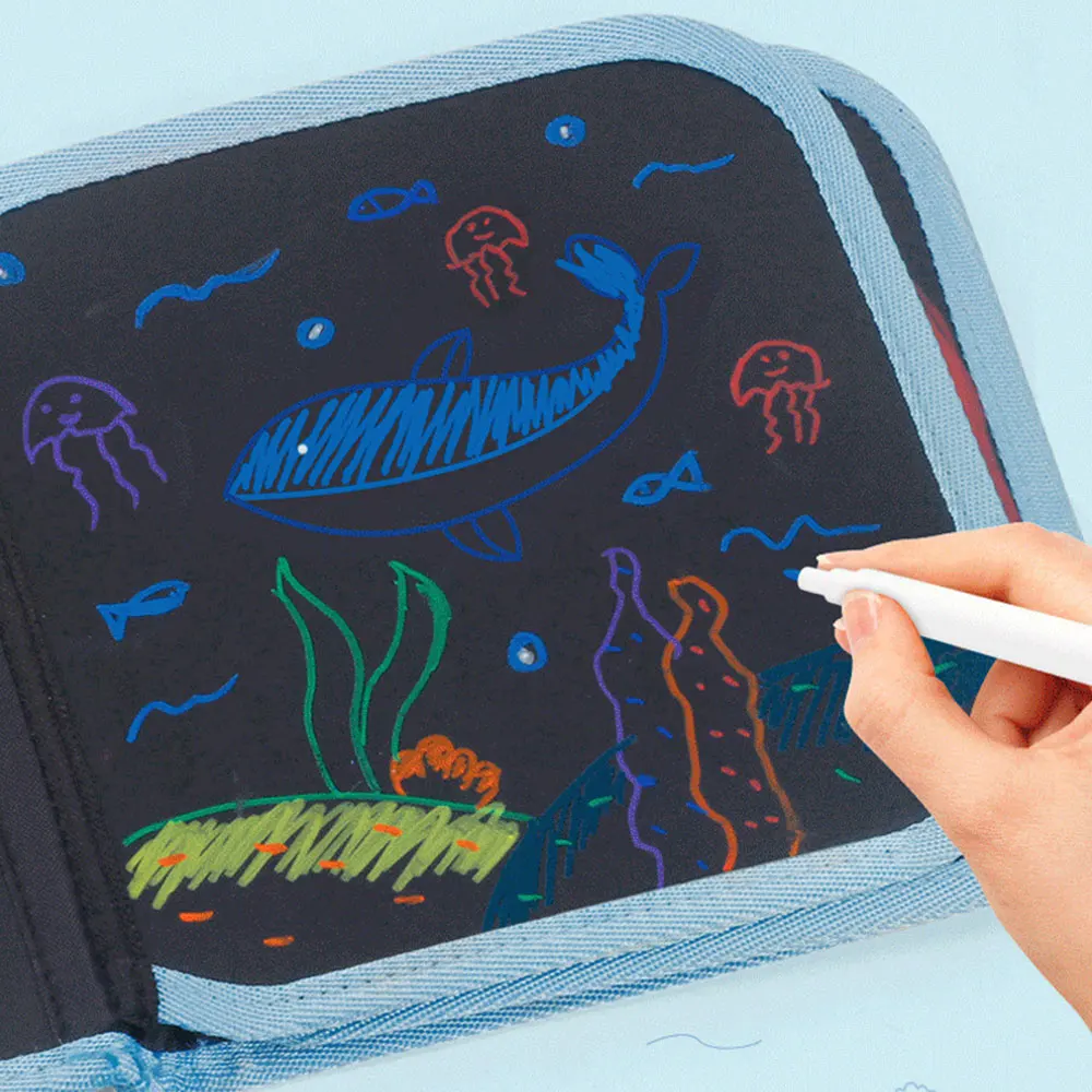 

Kids Portable Drawing-Board Painting Chalk Book Drawing Board With Water Chalk Life Coloring Book DIY Blackboard Painting Toy