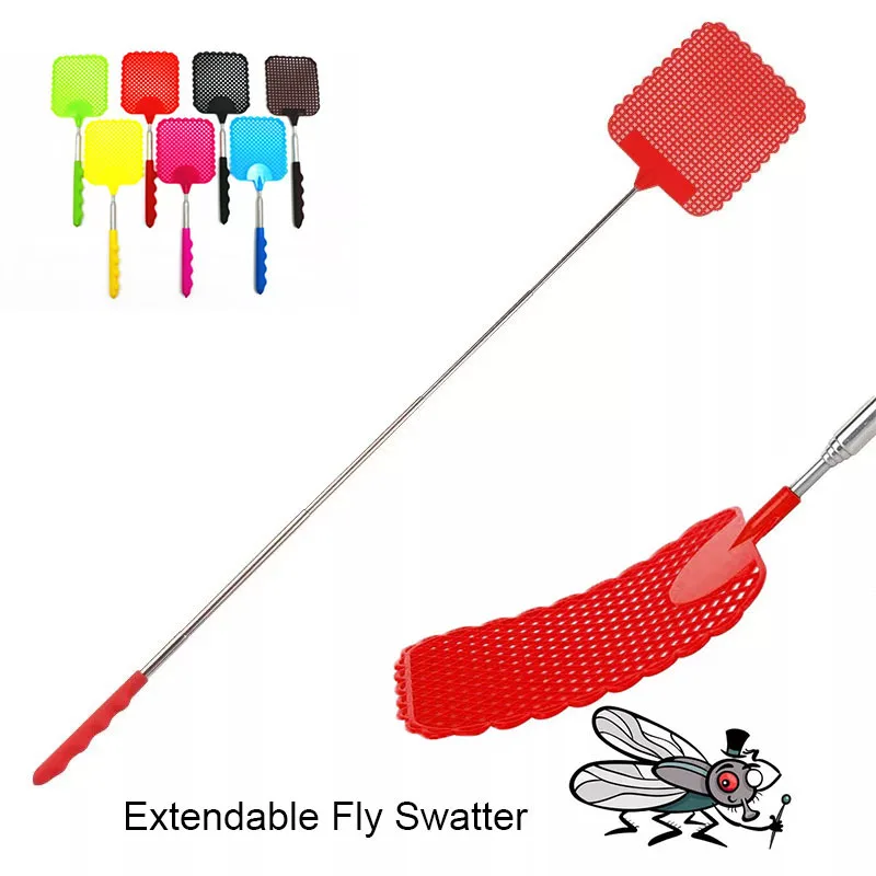 สแควร์ขยาย Fly Swatter เครื่องมือ Telescopic ป้องกัน Pest ยุงเครื่องมือ