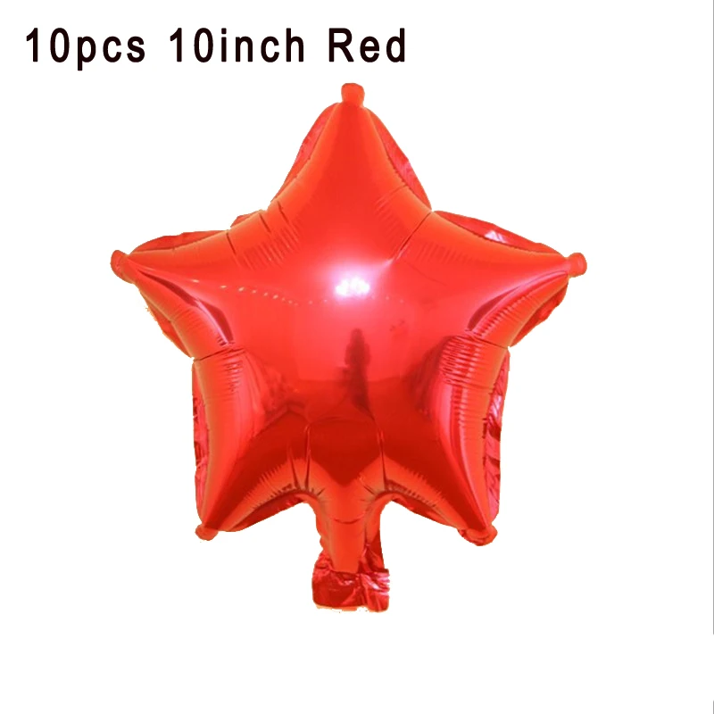 10inch 10pcs Red 16 дюймов Счастливого Рождества воздушный шар из фольги буквы рождественские украшения для дома Рождественская елка Снеговик Санта Клаус воздушный шар поставки - Цвет: 10inch 10pcs Red