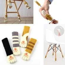 8pcs/lot Cute Paw Chair Socks Anti Slip Cotton Chair Leg Caps for Feet Pads Furniture Table Chair Leg Protector stoelpoot doppen 8pcs/lot Cute Paw Chair Socks Anti Slip Cotton Chair Leg Caps for Feet Pads Furniture Table Chair Leg Protector stoelpoot doppen