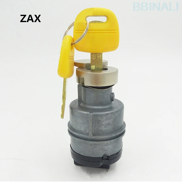 Для мини-экскаватор HITACHI ZX/EX120/200/240-2-3-5-6) Переключатель зажигания электрический дверной замок аксессуары для экскаватора - Цвет: ZAX
