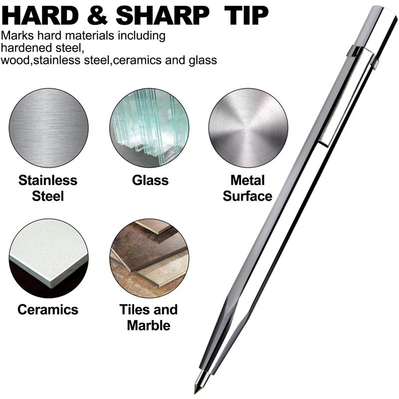 6 Pcs Tungsten Carbide Tip Scribe Metal Etching Pen Carve Engraver Scriber Tools for Stainless Steel Ceramics Glass router woodworking