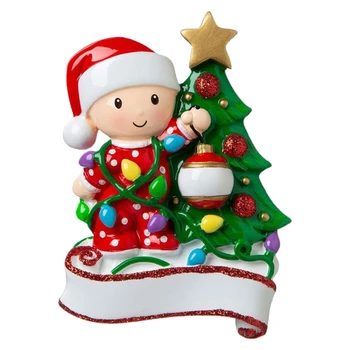 

2020 Christmas Decorations DIY Personalized Baby With colorful Light Beside Tree