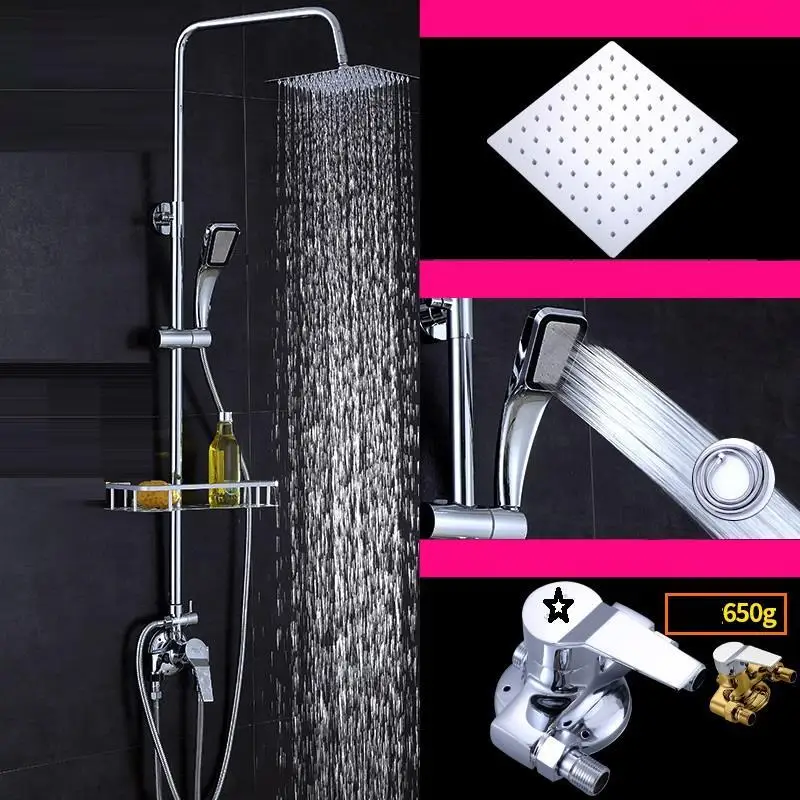 Version T Набор для душа Banheiro Lavabo Douchette Painel Doccia timna De Choveiro Regadera Electronica Ducha Douche Chuveiro Eletrico - Цвет: Version T