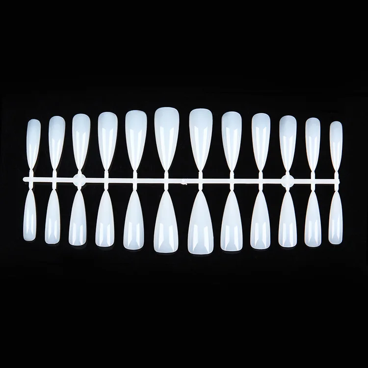New product folds no traces A pointed nails natural transparent color pointed fake nails 504 pieces