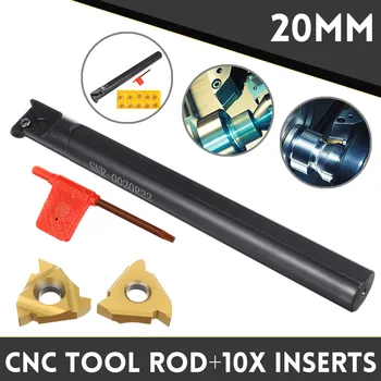 

SNR0020R22 CNC Tool Rod Threading Turning Boring Bar Holder +10 22NR G60 Inserts