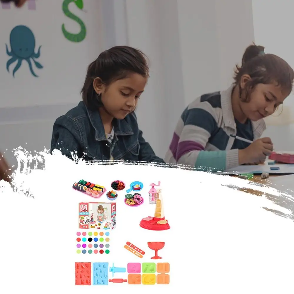 

Clay Tool Hairdresser Children'S Rubber Clay Piggy Clay Noodle Machine Toy 701 Ice Cream Color Mud 701