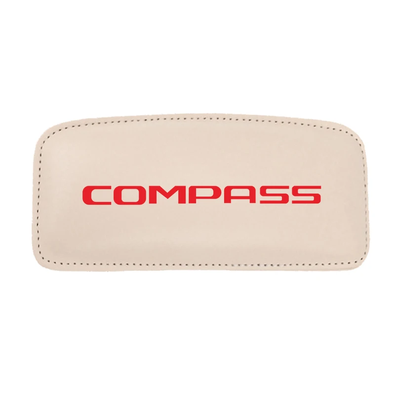 Автомобильная подушка Интерьерная подушка наколенник для JEED Compass автомобильное сиденье Мягкая Кожаная подушка - Название цвета: BEIGE red 1pcs