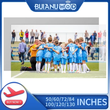 

BUIANUWOD Universal 16:9 Projection Screen 50 72 84 100 120 130 inch Reflective Fabric For Epson BenQ XGIMI LCD DLP Projector 4K