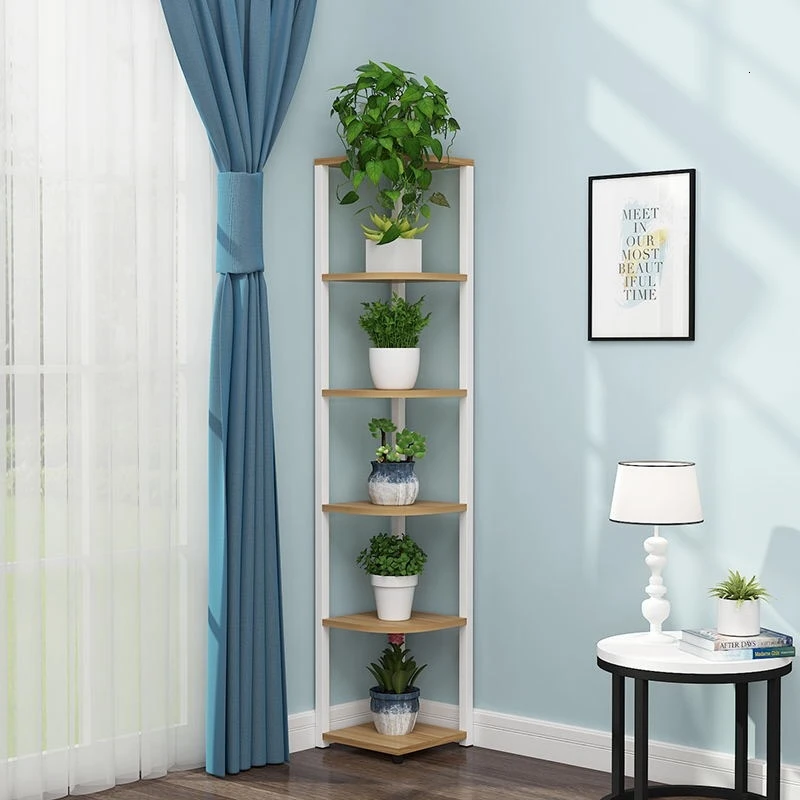 

Living Room Province Space Flowerpot Landing Type Green Airs Multi-storey Corner Indoor Flower Rack Angle Shelf