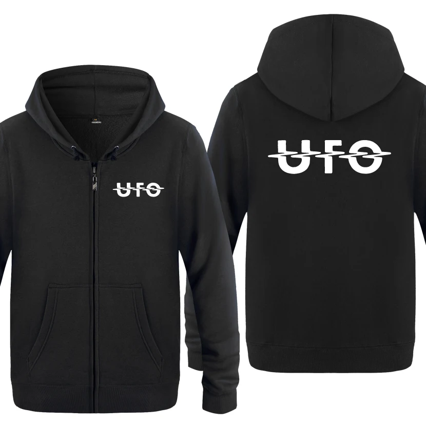 Новинка UFO, креативные толстовки для мужчин, мужские флисовые толстовки на молнии с капюшоном, кардиганы