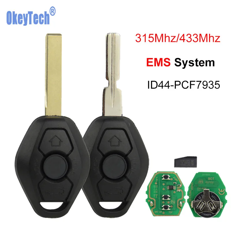 OkeyTech 315/433 МГц ID44 чип EWS Sytem дистанционный Автомобильный ключ для BMW 1/3/5/7 серии X3 X5 Z3
