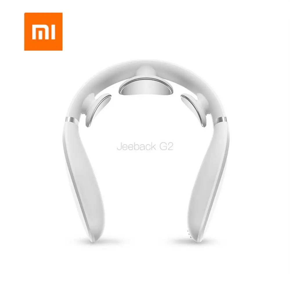 Белый Xiaomi Youpin Jeeback массажер для шеи G2 двойной эффект горячий компресс l-образный износ работает с приложением Mihome только 190 г снимает усталость - Цвет: Белый