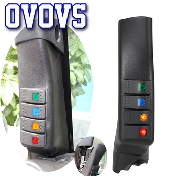 

Free Shipping 1 PCS Left Hand A Pillar Switch Panel Kit with 4 LED Boat Rocker Switch For 07-15 Jeep Wrangler JK