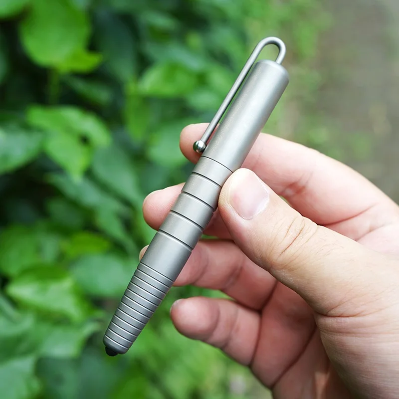 Original Titanium Tactical Pen Defense Survival Self-defense Portable Multi-function Broken Window Writing |