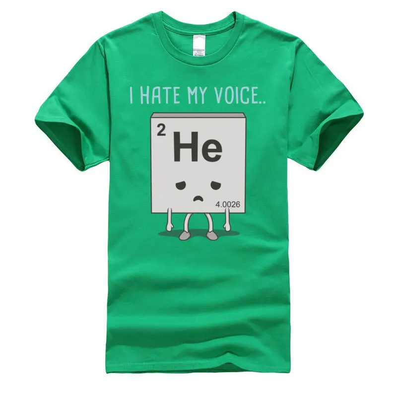 I_HATE_MY_VOICE.._1490 All Cotton T Shirt for Men Short Sleeve Party Tops Shirt Brand Fall O-Neck Tee-Shirt Family I_HATE_MY_VOICE.._1490 green