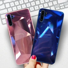 Роскошный зеркальный чехол с алмазной текстурой для huawei P30 P20 mate 10 20 Pro Lite Y6 Y7 Y9 Prime P Smart Plus Honor 10i
