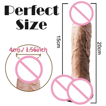 20cm Flexible Realistic Dildo Suction Cup Sex Toy For Women G Spot Vagina Stimulator Anal Butt Plug Female Masturbation Sex Shop 4