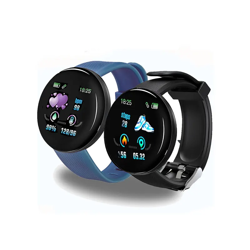 Новинка мужские Смарт-часы D18 с тонометром круглые Bluetooth женские часы