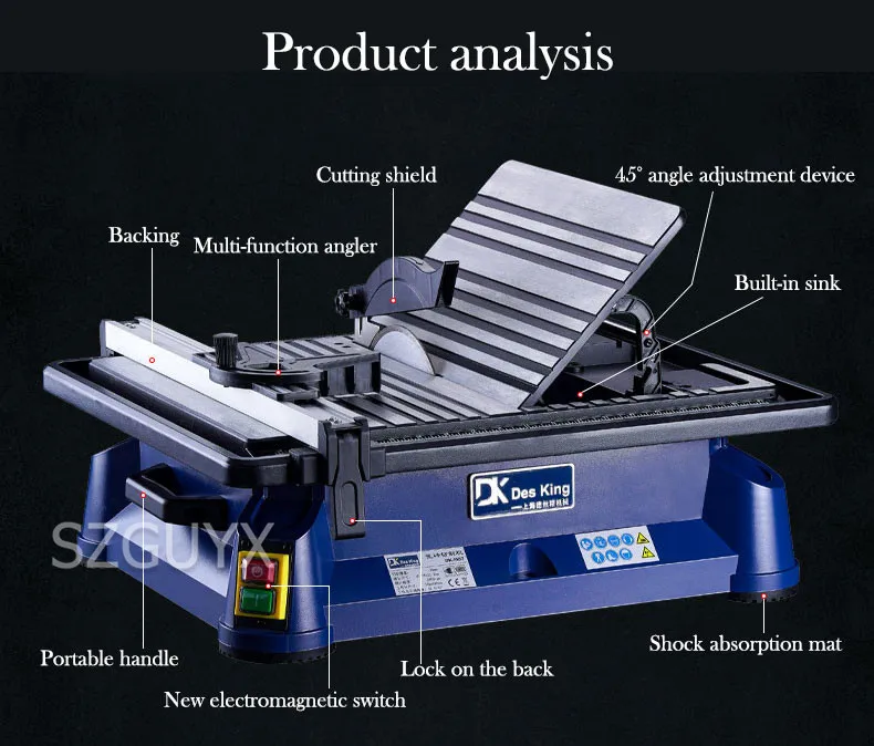 Бытовой портативный Плиткорез Электрический 45 градусов фаски машина Настольный нефритовый резки воды резки машины