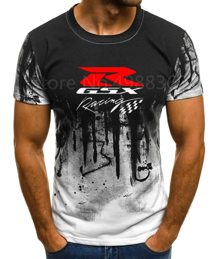 Летняя новая мода для Suzuki Motorsport GSX ROOD R MOTO Team Logo футболка мужская хлопковая с коротким рукавом пуловер с круглым вырезом Футболка