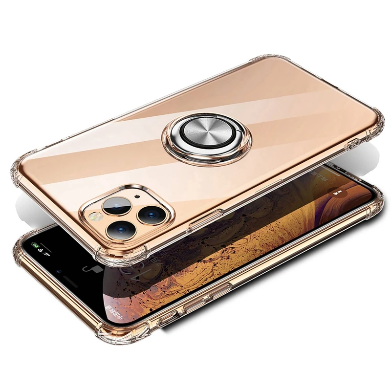 OPQ-для Iphone 11Pro Max Мягкий ТПУ эластичный кольцевой кронштейн мобильный чехол для телефона, мобильный телефон презерватив-6,5 Дюймов прозрачный