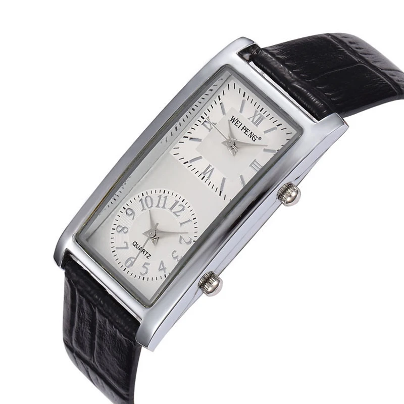 Мужские классические часы montres homme модные деловые с двойным механизмом и большим