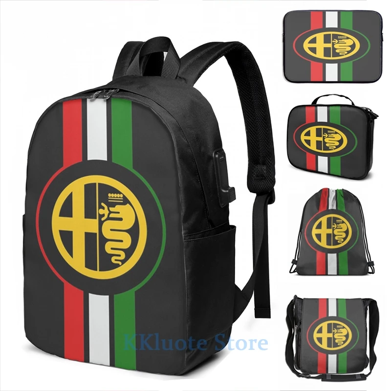 Рюкзак ALFA ROMEO (2) с забавным графическим принтом школьные ранцы для мужчин и женщин