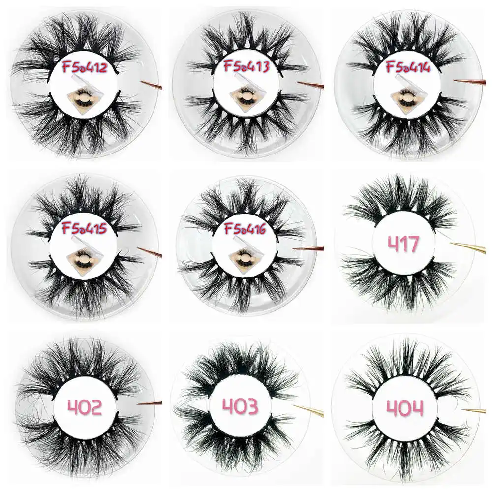 Mikiwi Free Logo 50 pairs 20mm 5D Mink Lashes Wholesale Dramatic Mink Lashes Bulk Custom Private label Fluffy lashes 3
