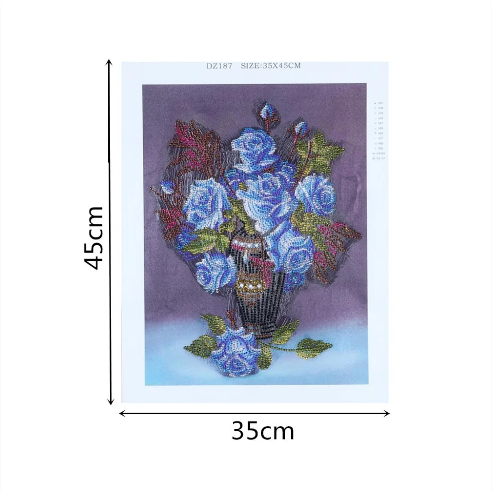 Алмаз особенной формы картина 5D алмазная вышивка крестиком наборы Красочные цветы горный хрусталь серийная Алмазная мозаика Q4