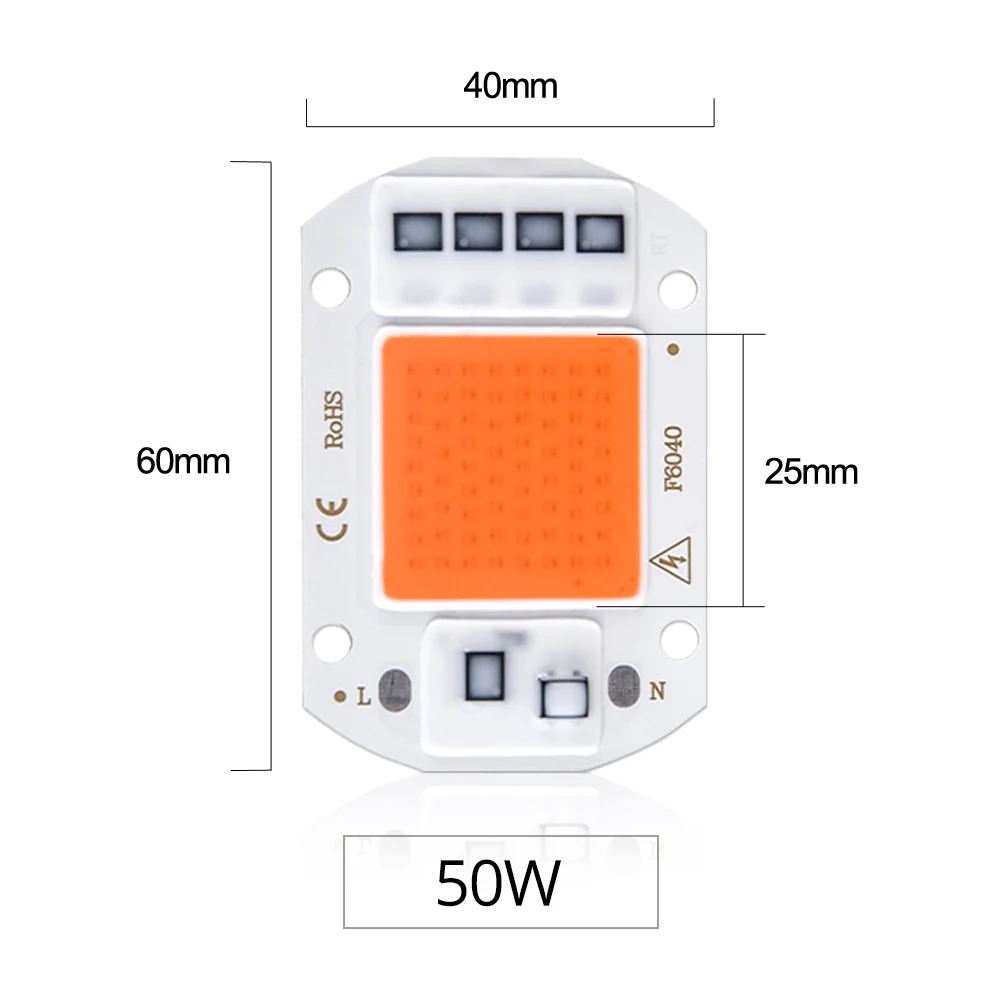 Type Three 50W Полный спектр растут светодиодный COB Чип светать фитоламп AC 220 В 110 В 50 Вт 30 Вт 20 Вт комнатный фитолампа для выращивания растений рассады цветок - Испускаемый цвет: Type Three 50W