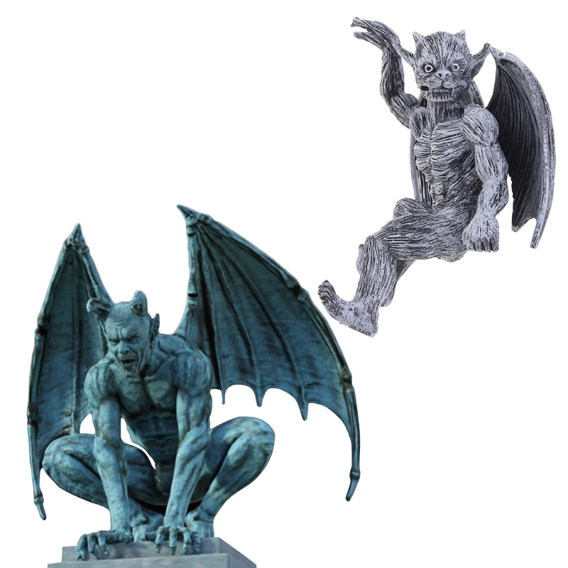 Winged Gargoyle Statue Resin Ghost Hanging Figurines Decoration for