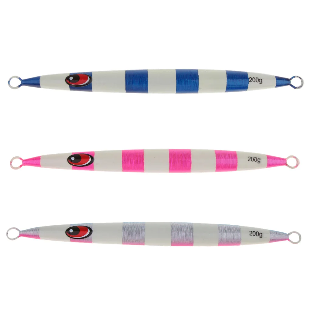 200g 19.8cm Metal Fishing Lures Vertical Jigging Bait Hard Heavy Weight Hard Bait Crankbait for Casting