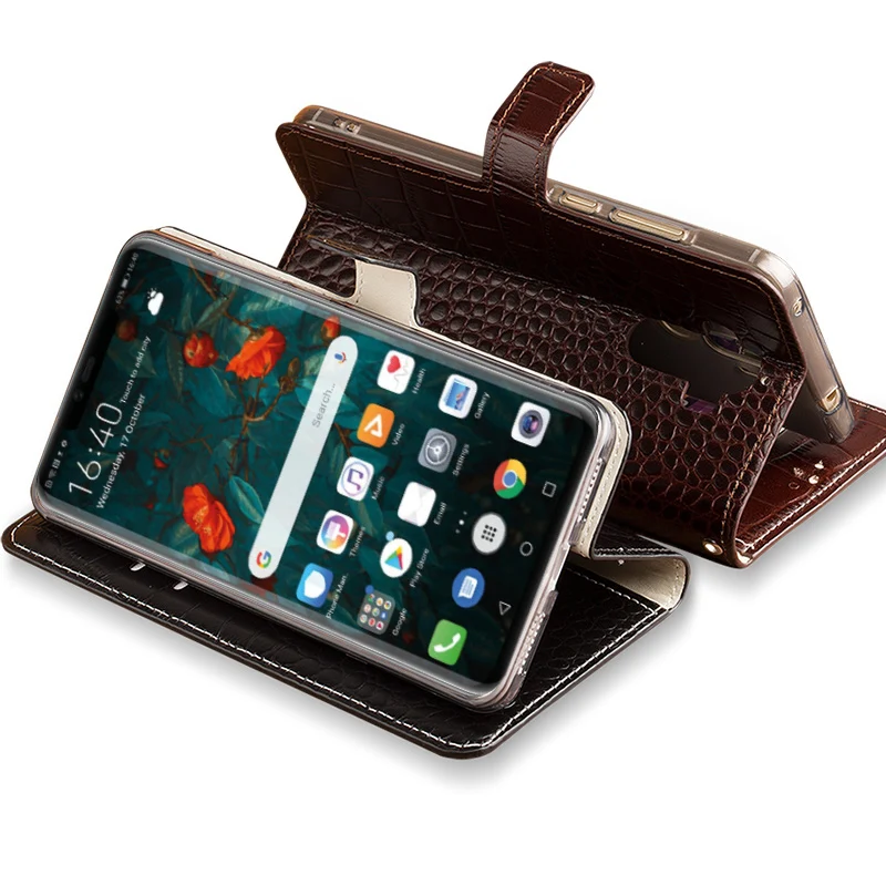 Flip Case For Huawei P10 P20 P30 lite Mate 20 lite Pro P Smart Y6 Y7 Y9 2019 Crocodile Grain For Honor 8X 9 9X 10 lite case