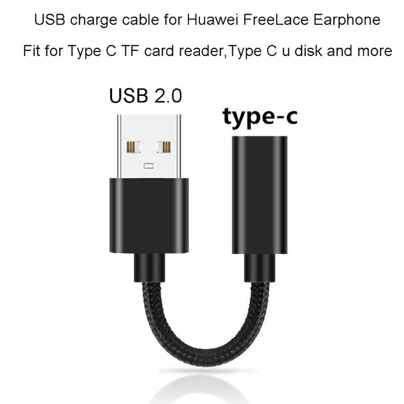 Cable USB 2,0 a tipo C hembra para Huawei FreeLace, auriculares USB C,  unidad Flash|Cable de reproductor MP3/MP4| - AliExpress